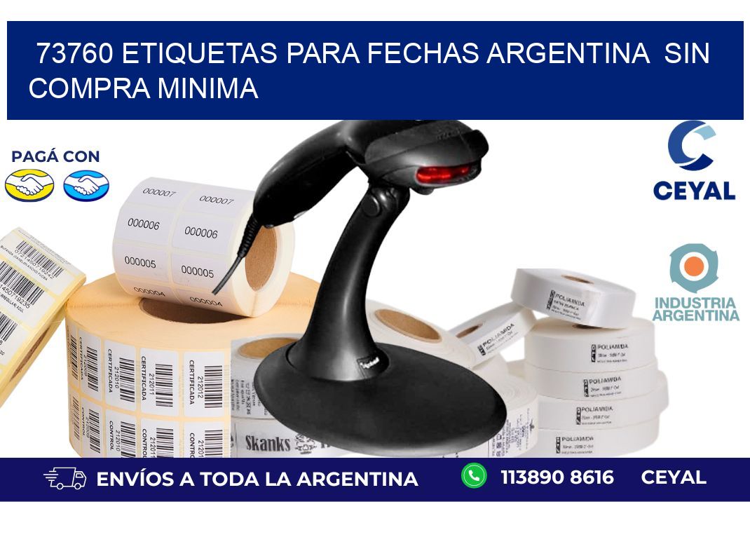73760 ETIQUETAS PARA FECHAS ARGENTINA  SIN COMPRA MINIMA