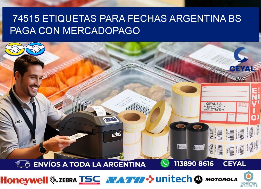 74515 ETIQUETAS PARA FECHAS ARGENTINA BS PAGA CON MERCADOPAGO