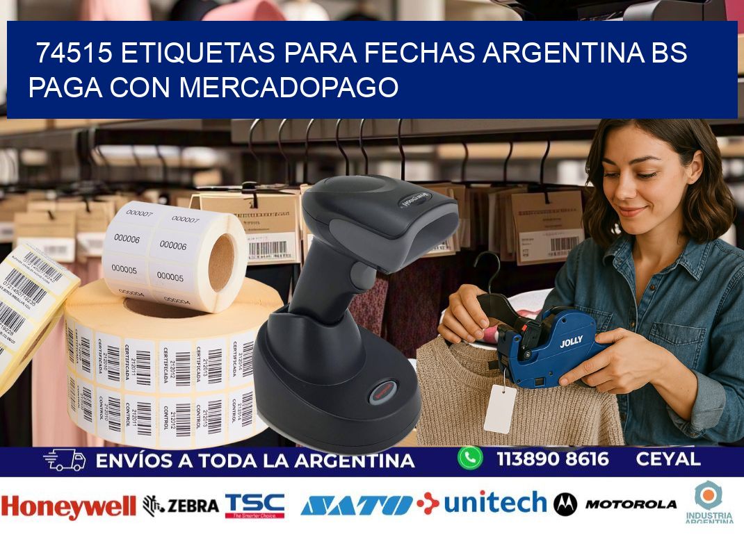 74515 ETIQUETAS PARA FECHAS ARGENTINA BS PAGA CON MERCADOPAGO