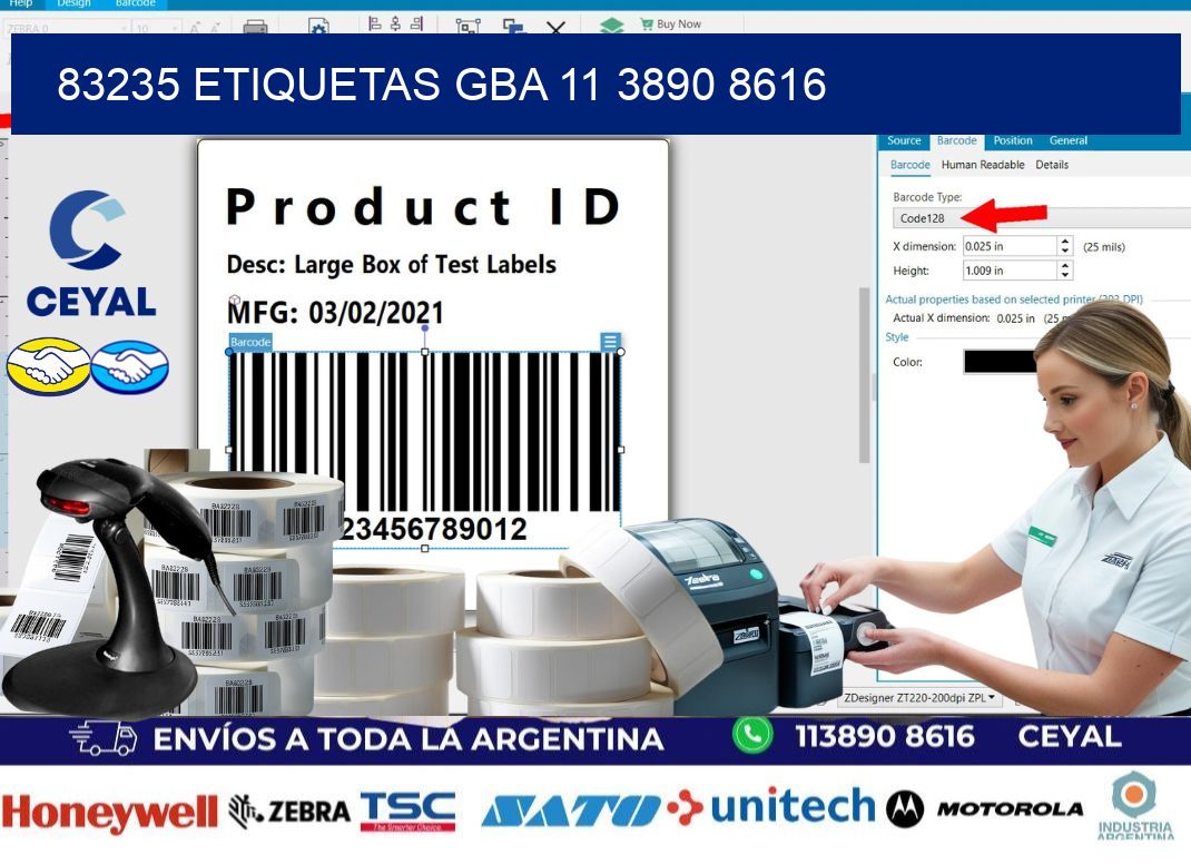 83235 ETIQUETAS GBA 11 3890 8616