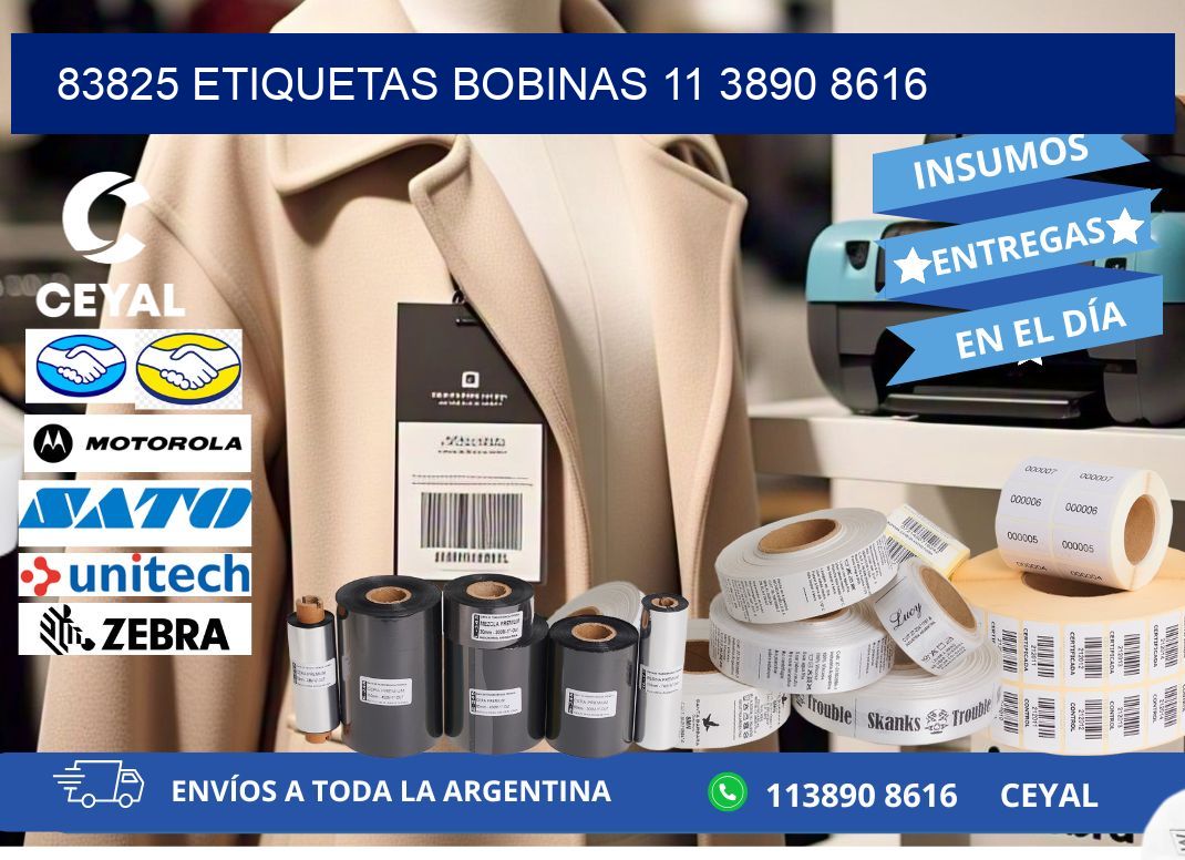 83825 ETIQUETAS BOBINAS 11 3890 8616