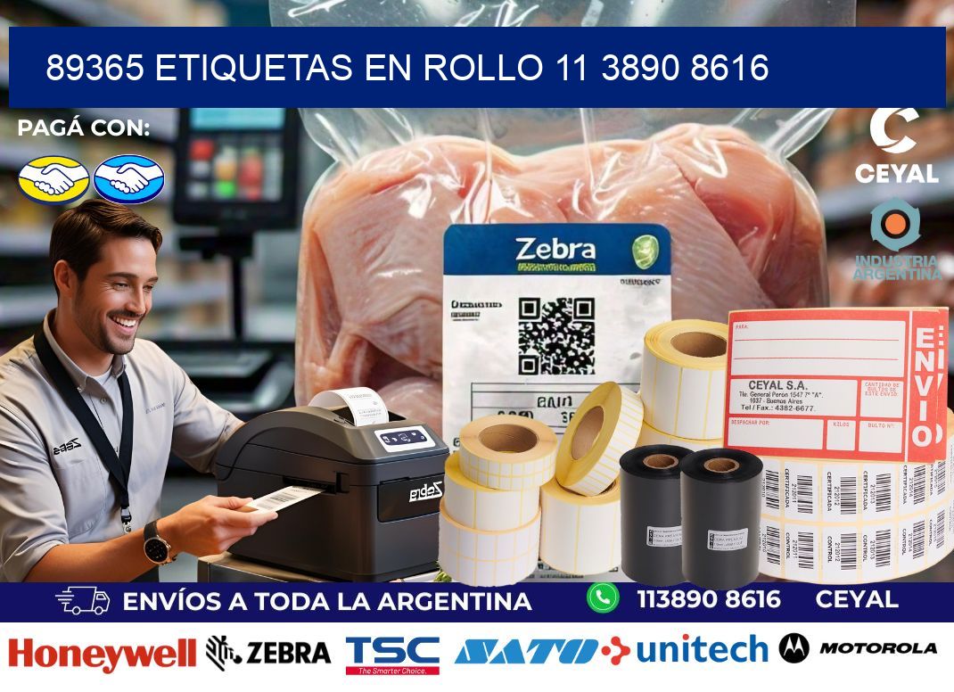 89365 ETIQUETAS EN ROLLO 11 3890 8616