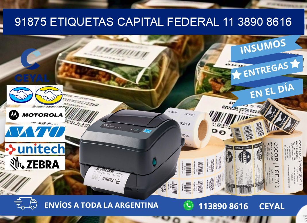 91875 ETIQUETAS CAPITAL FEDERAL 11 3890 8616