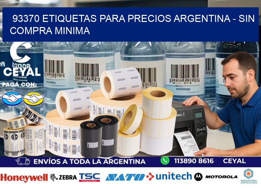 93370 ETIQUETAS PARA PRECIOS ARGENTINA - SIN COMPRA MINIMA