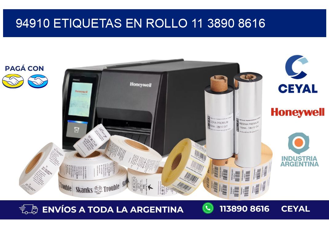94910 ETIQUETAS EN ROLLO 11 3890 8616