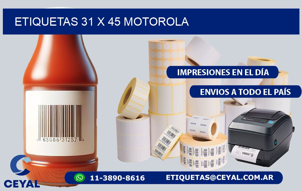 ETIQUETAS 31 x 45 MOTOROLA