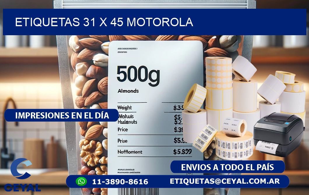 ETIQUETAS 31 x 45 MOTOROLA