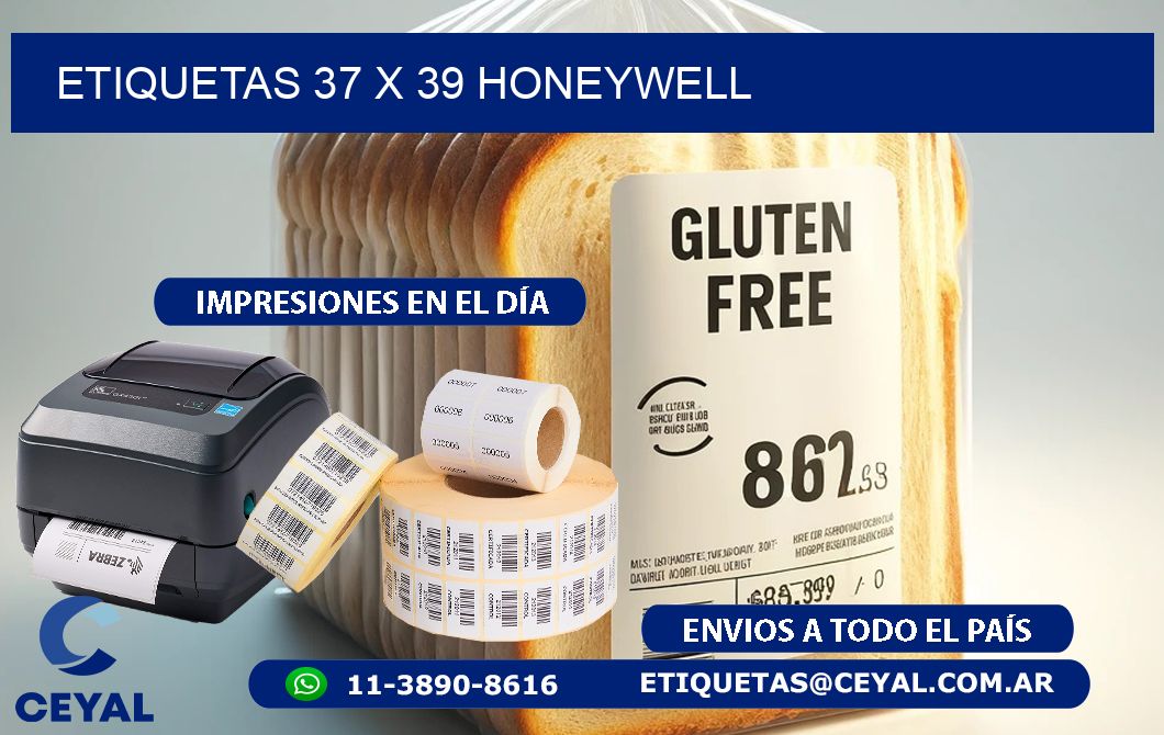 ETIQUETAS 37 x 39 HONEYWELL