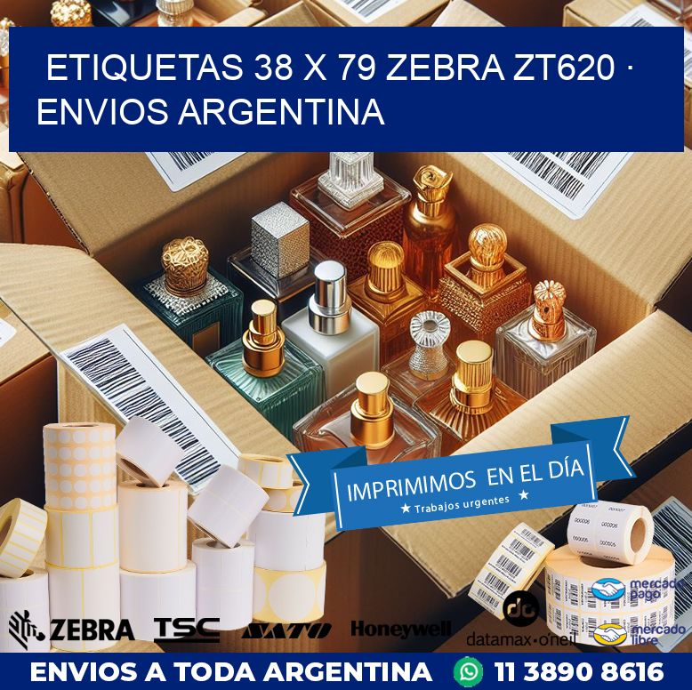 ETIQUETAS 38 x 79 ZEBRA ZT620 · ENVIOS ARGENTINA