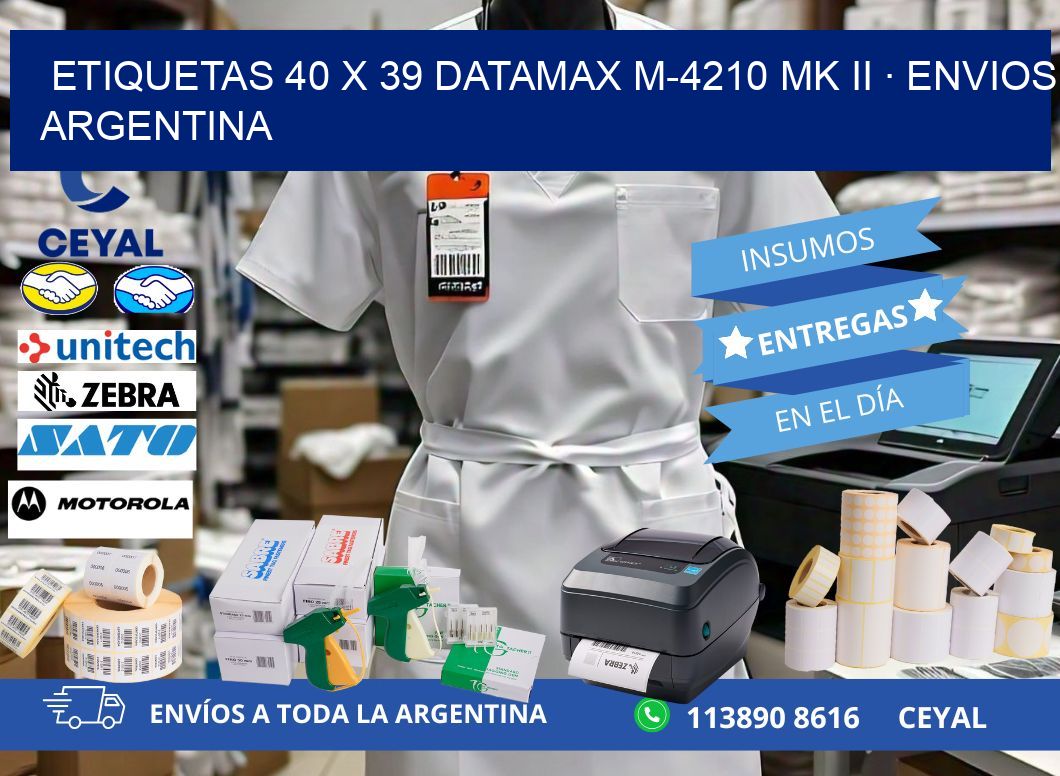 ETIQUETAS 40 x 39 DATAMAX M-4210 MK II · ENVIOS ARGENTINA