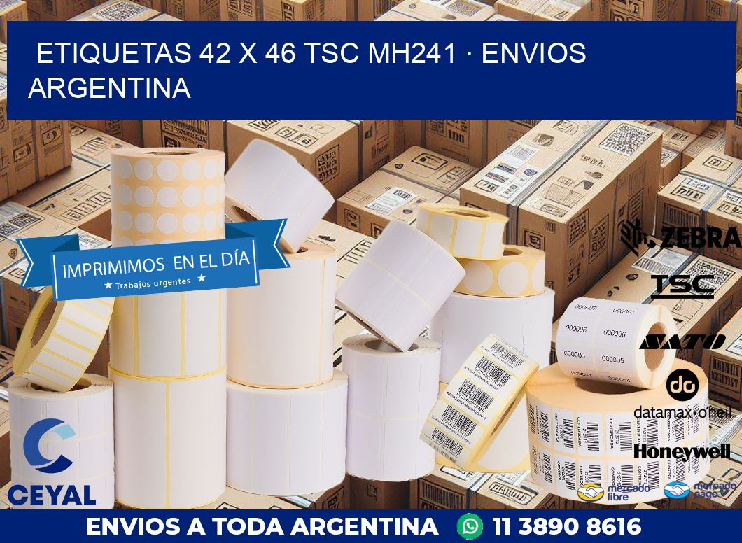 ETIQUETAS 42 x 46 TSC MH241 · ENVIOS ARGENTINA