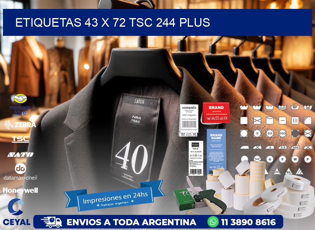 ETIQUETAS 43 x 72 TSC 244 PLUS