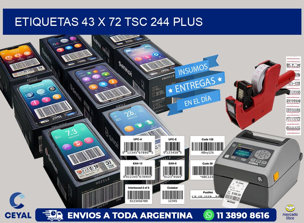 ETIQUETAS 43 x 72 TSC 244 PLUS