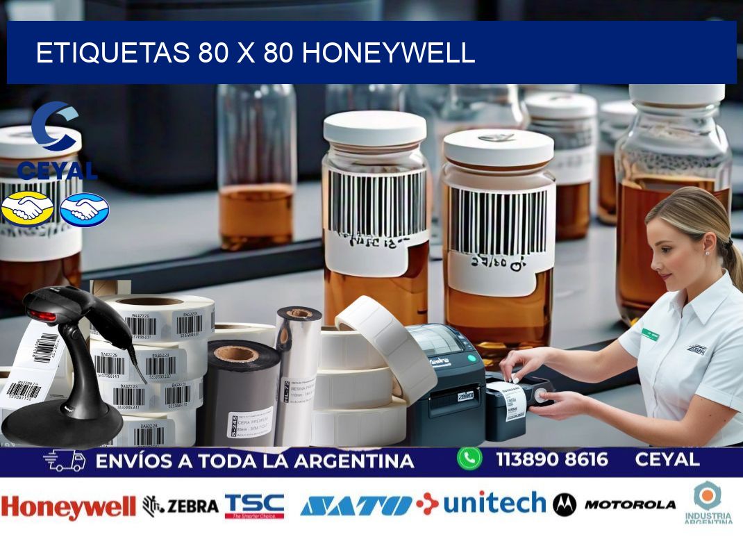 ETIQUETAS 80 x 80 HONEYWELL