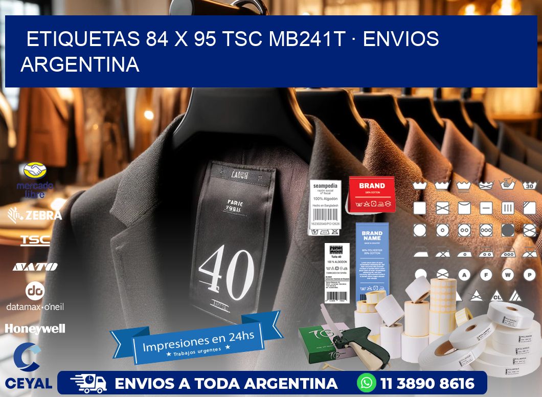 ETIQUETAS 84 x 95 TSC MB241T · ENVIOS ARGENTINA