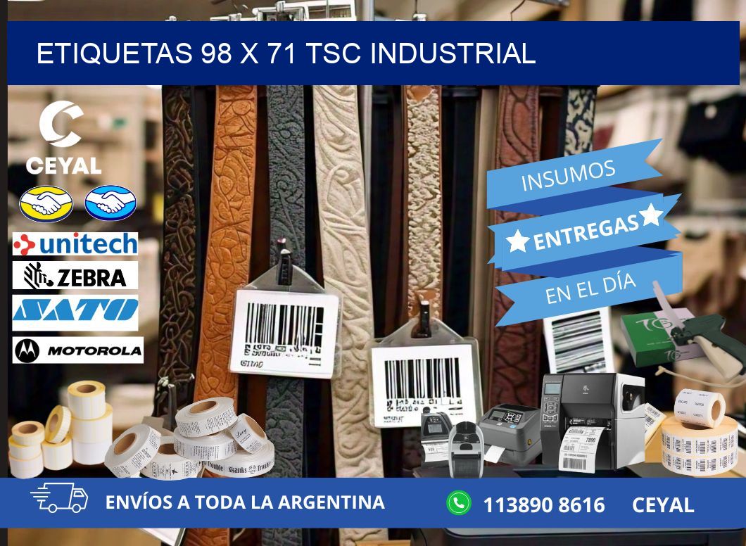 ETIQUETAS 98 x 71 TSC INDUSTRIAL