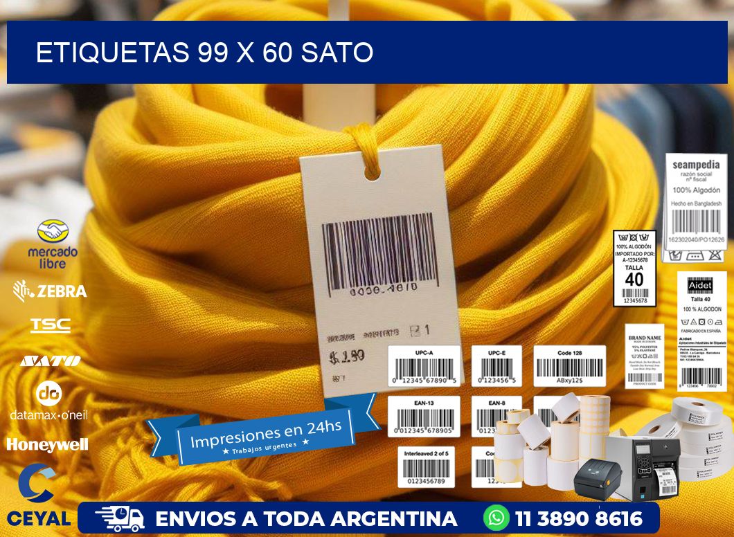ETIQUETAS 99 x 60 SATO