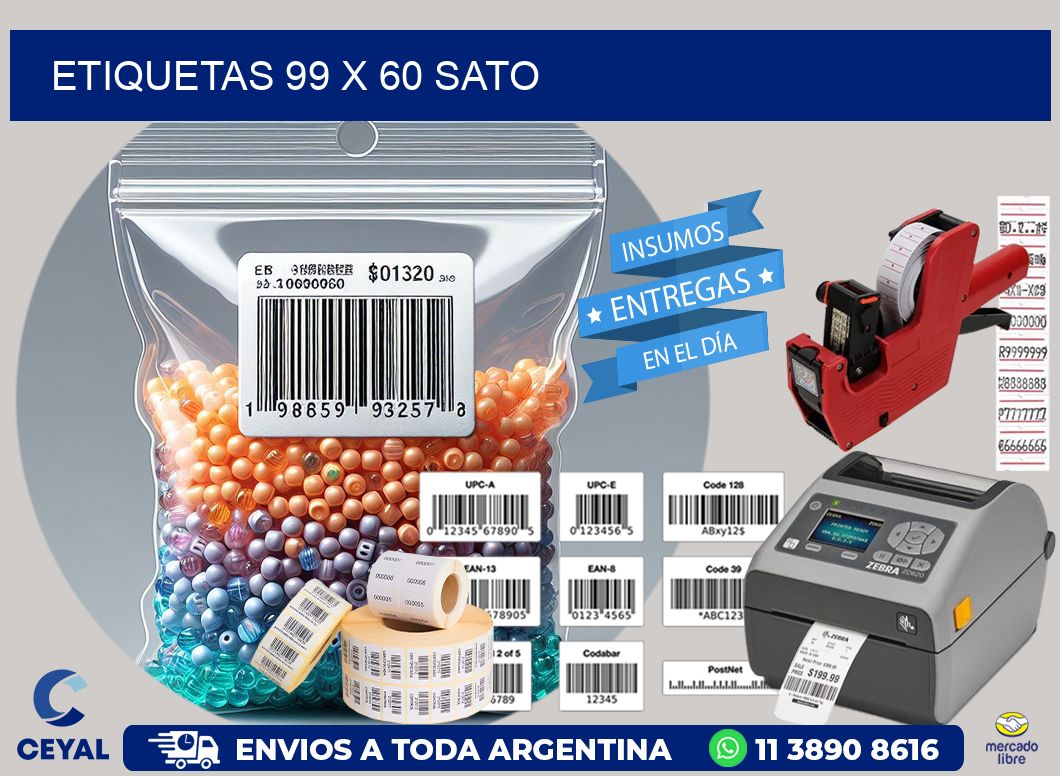 ETIQUETAS 99 x 60 SATO