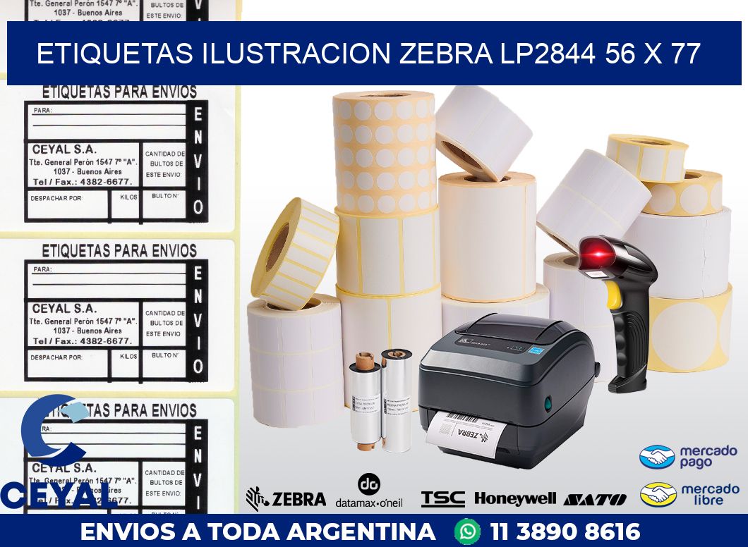 ETIQUETAS ILUSTRACION ZEBRA LP2844 56 x 77