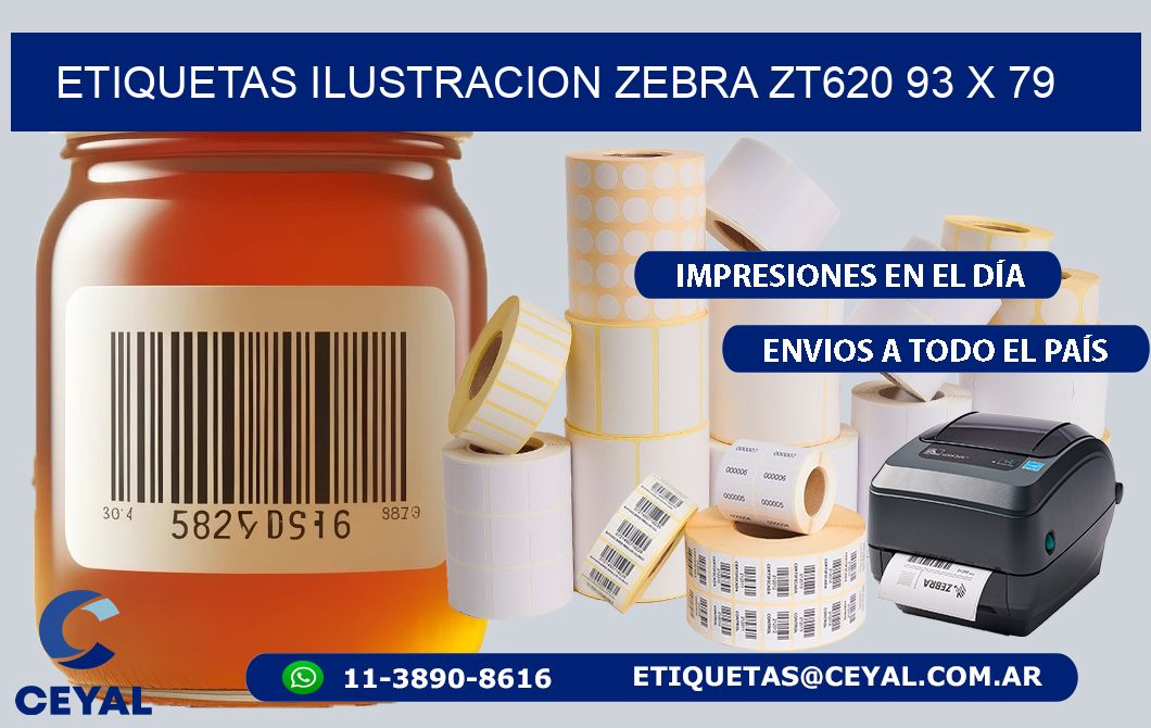 ETIQUETAS ILUSTRACION ZEBRA ZT620 93 x 79