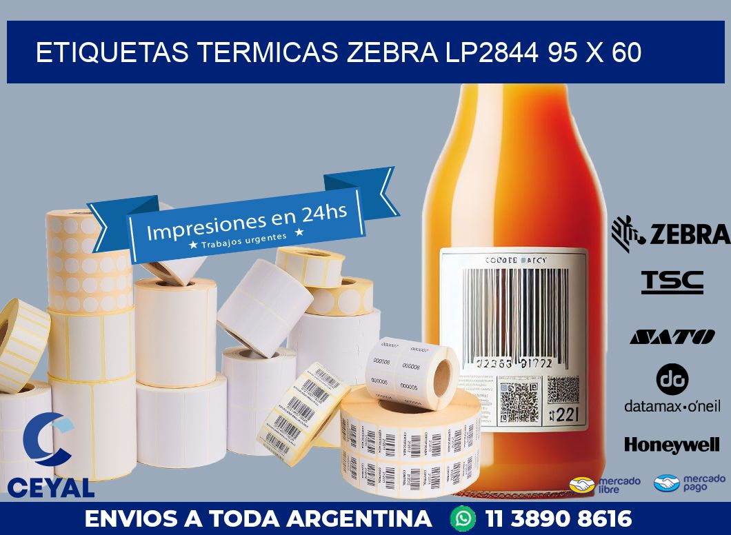 ETIQUETAS TERMICAS ZEBRA LP2844 95 x 60