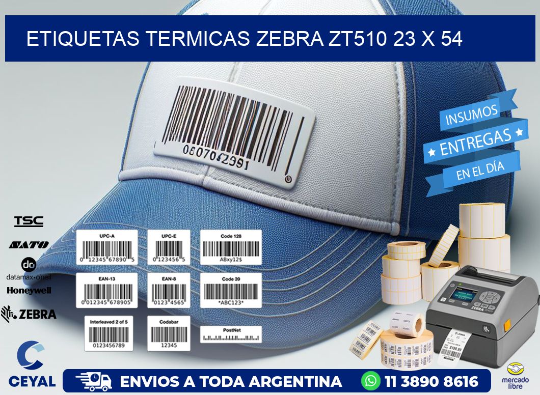 ETIQUETAS TERMICAS ZEBRA ZT510 23 x 54