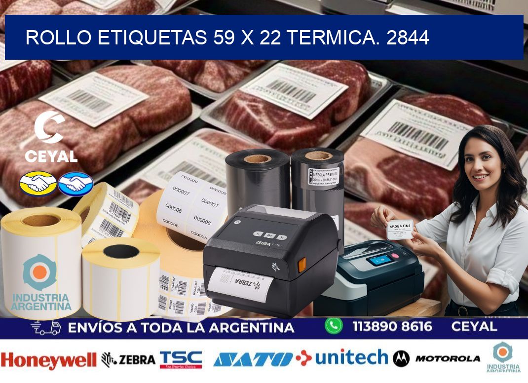 Rollo etiquetas 59 x 22 termica. 2844