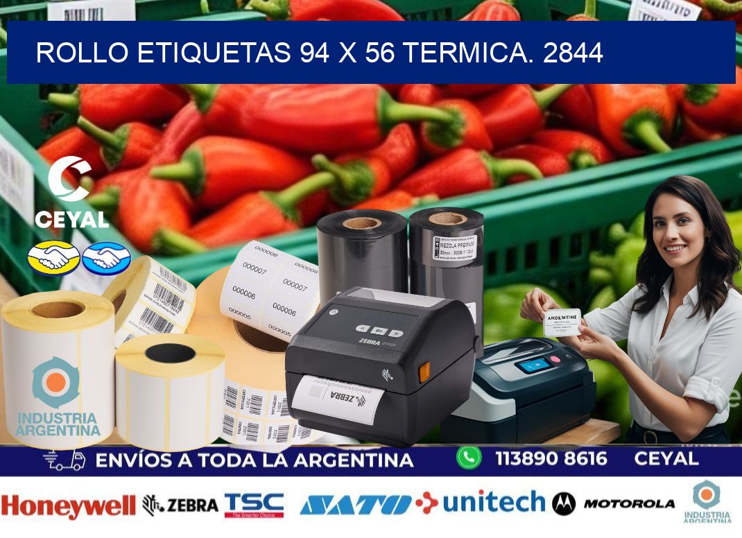 Rollo etiquetas 94 x 56 termica. 2844