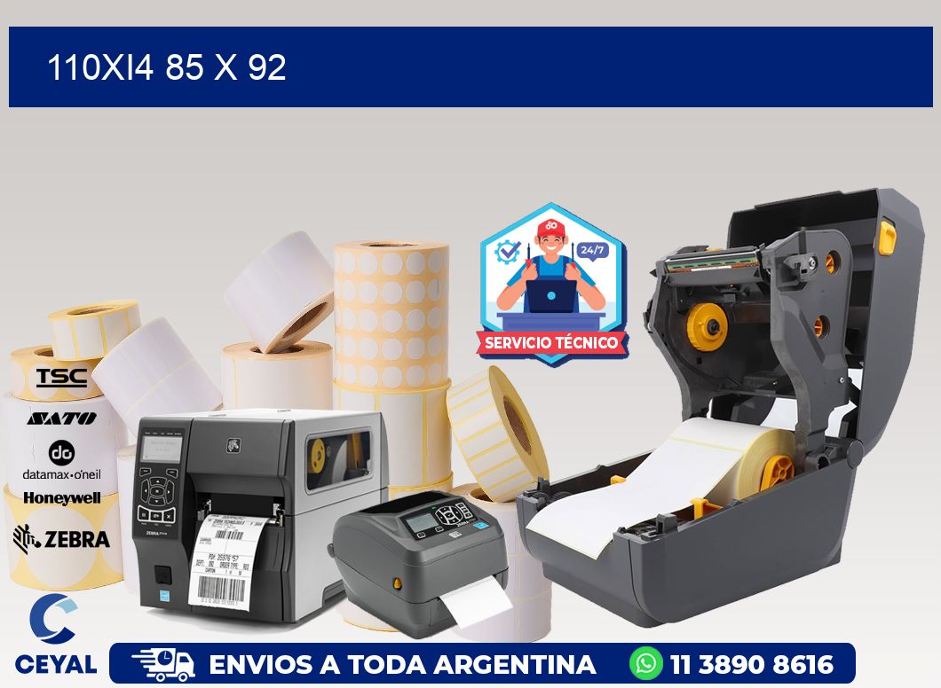 110Xi4 85 x 92