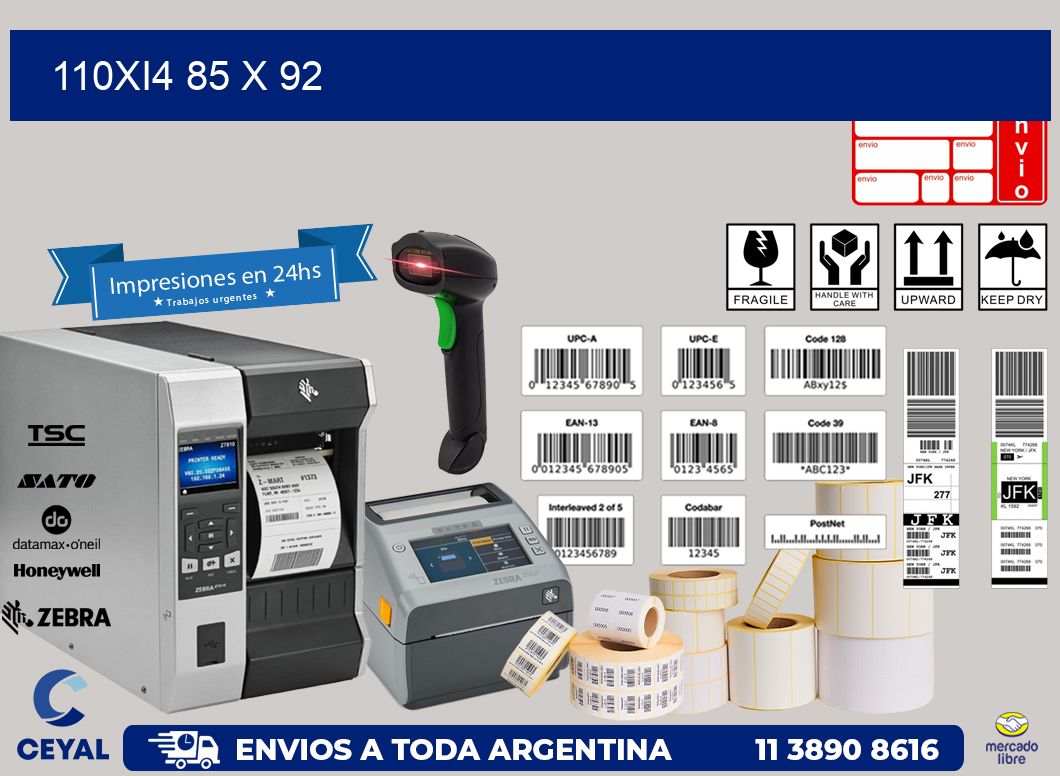 110Xi4 85 x 92