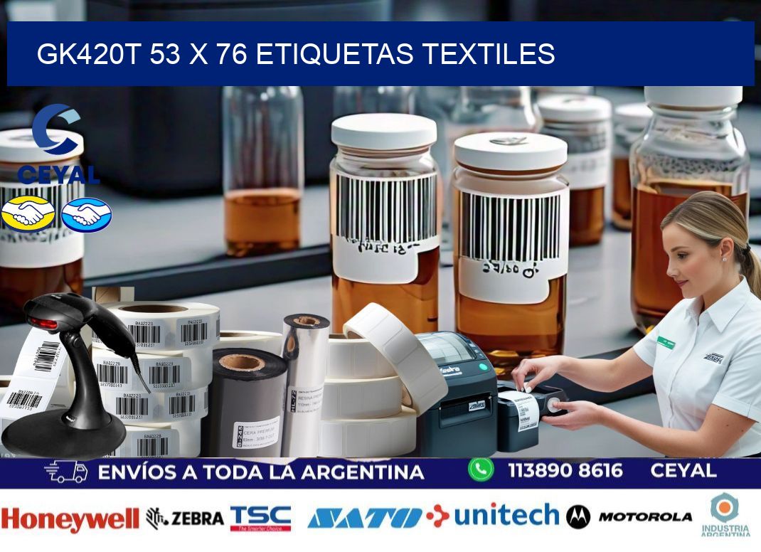 GK420T 53 x 76 ETIQUETAS TEXTILES