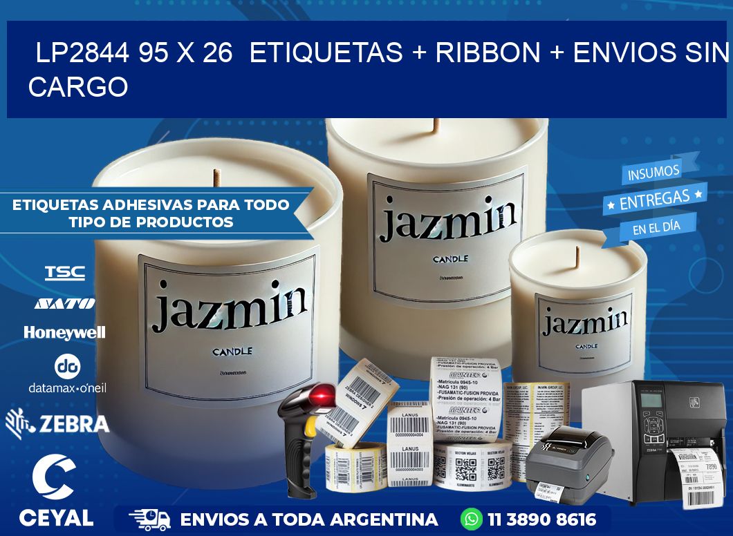 LP2844 95 x 26  etiquetas + ribbon + envios sin cargo