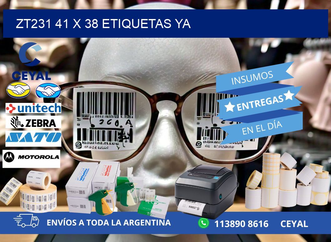 ZT231 41 x 38 ETIQUETAS YA