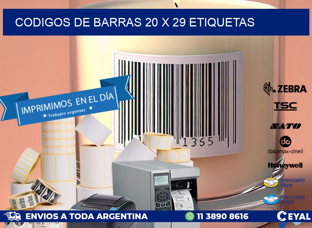 codigos de barras 20 x 29 etiquetas