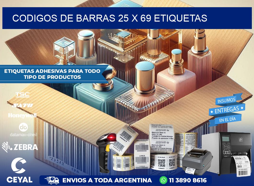 codigos de barras 25 x 69 etiquetas