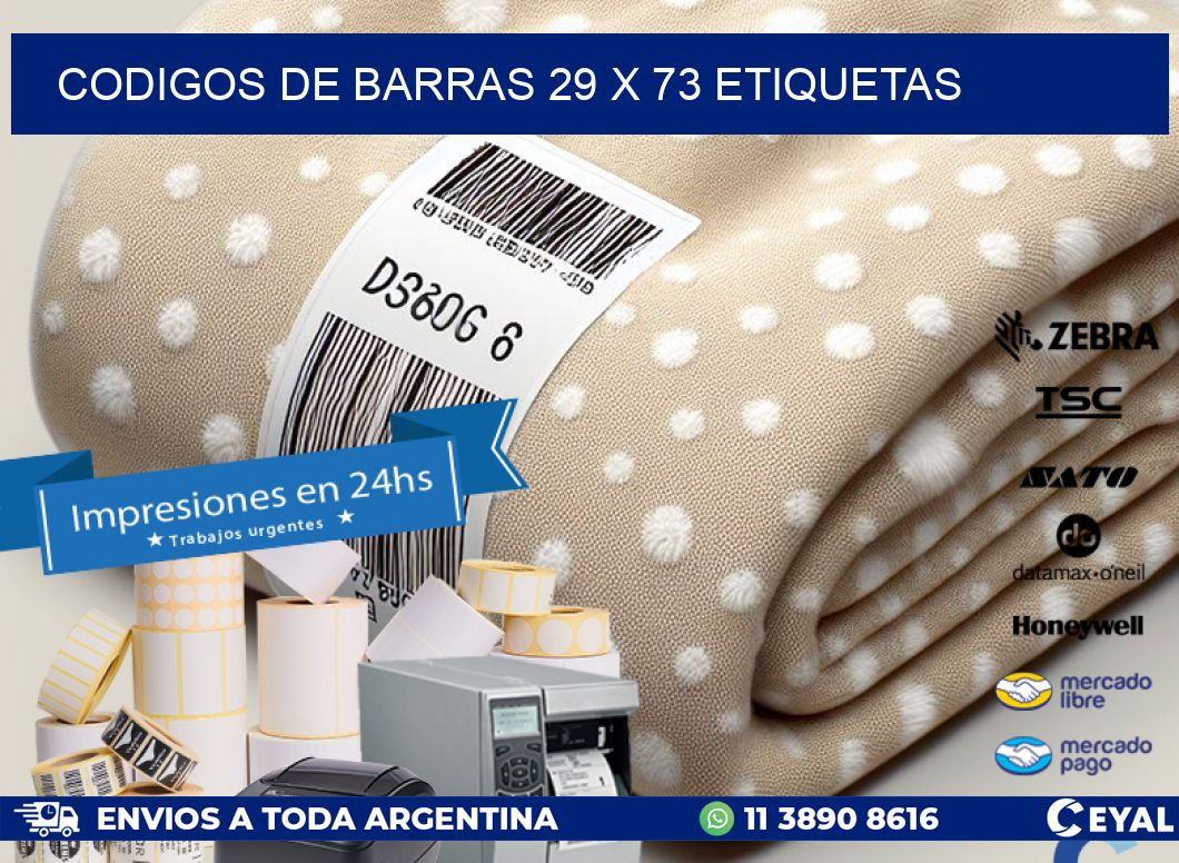 codigos de barras 29 x 73 etiquetas