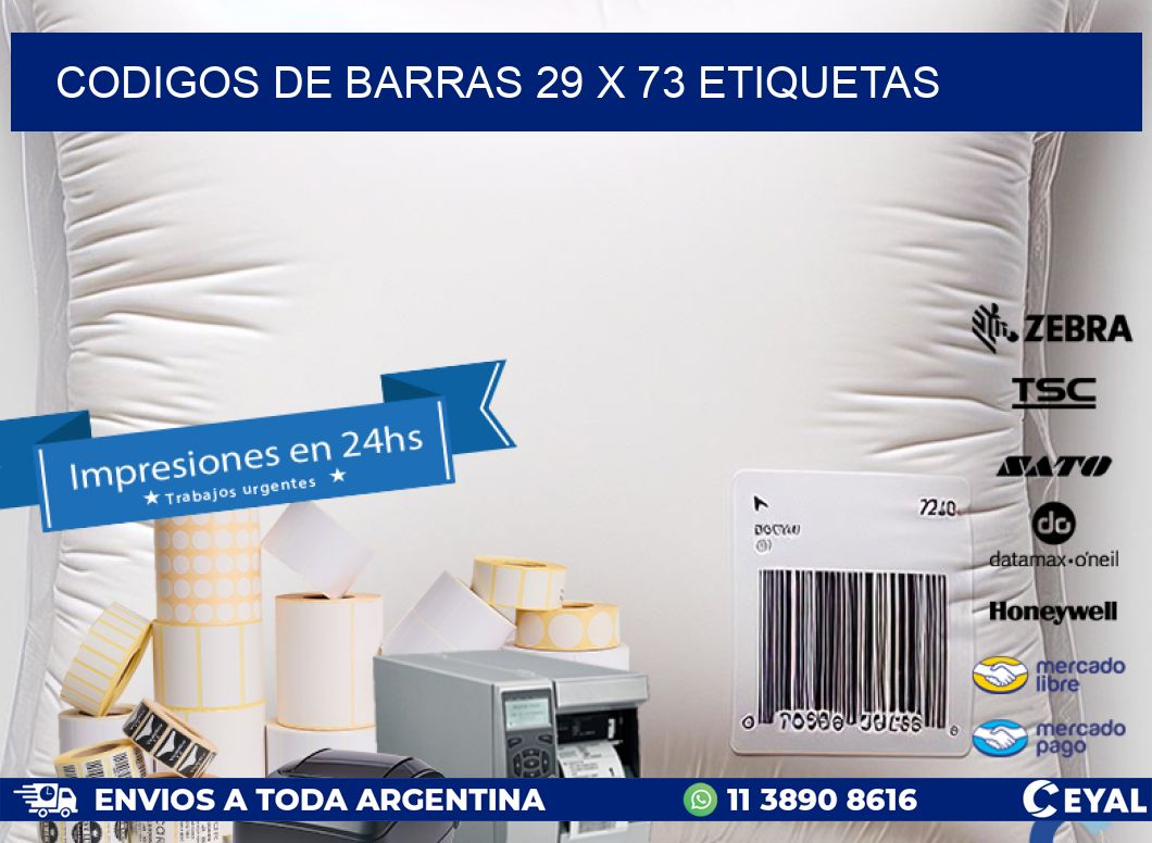 codigos de barras 29 x 73 etiquetas