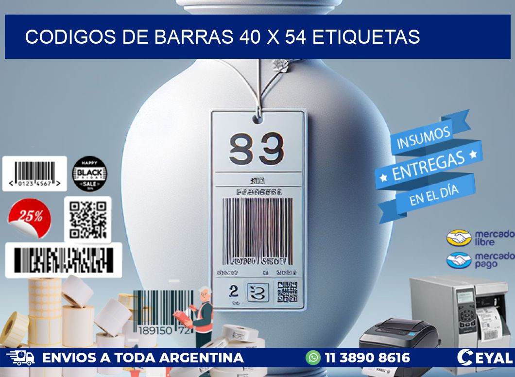 codigos de barras 40 x 54 etiquetas
