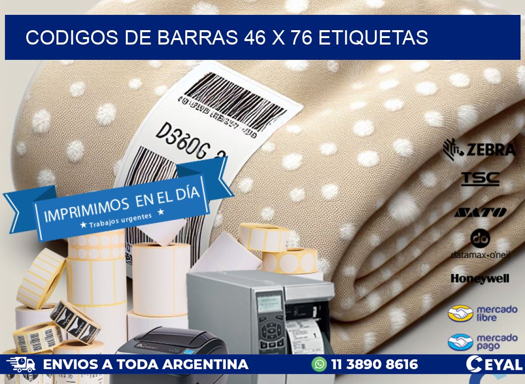 codigos de barras 46 x 76 etiquetas