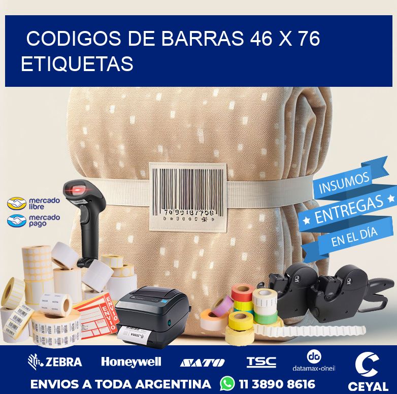 codigos de barras 46 x 76 etiquetas