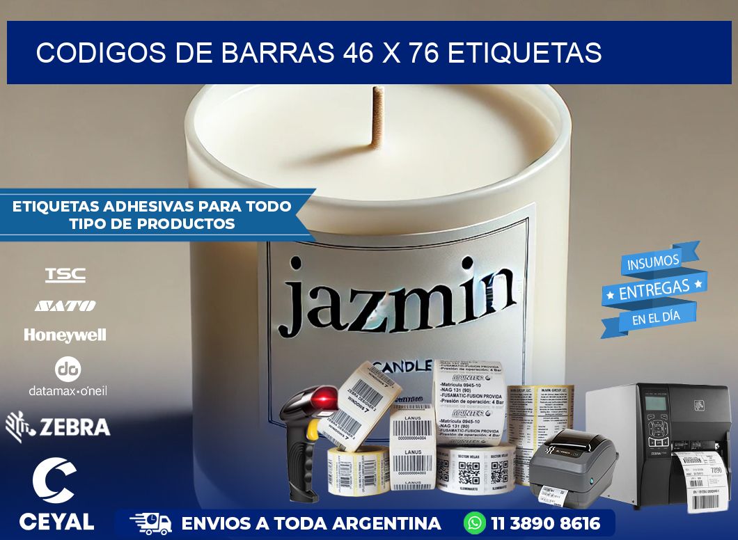 codigos de barras 46 x 76 etiquetas