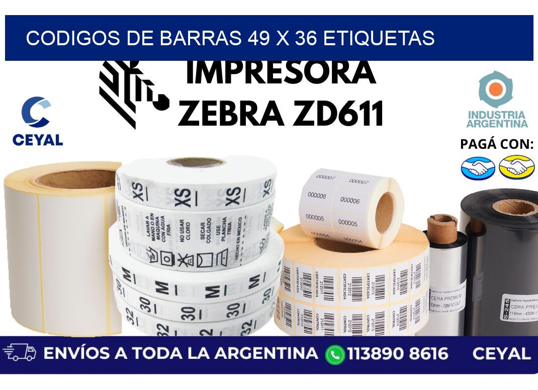codigos de barras 49 x 36 etiquetas