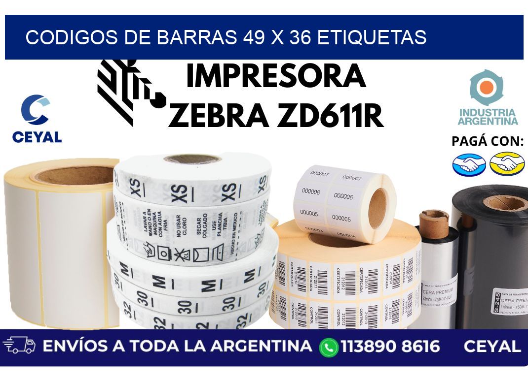 codigos de barras 49 x 36 etiquetas