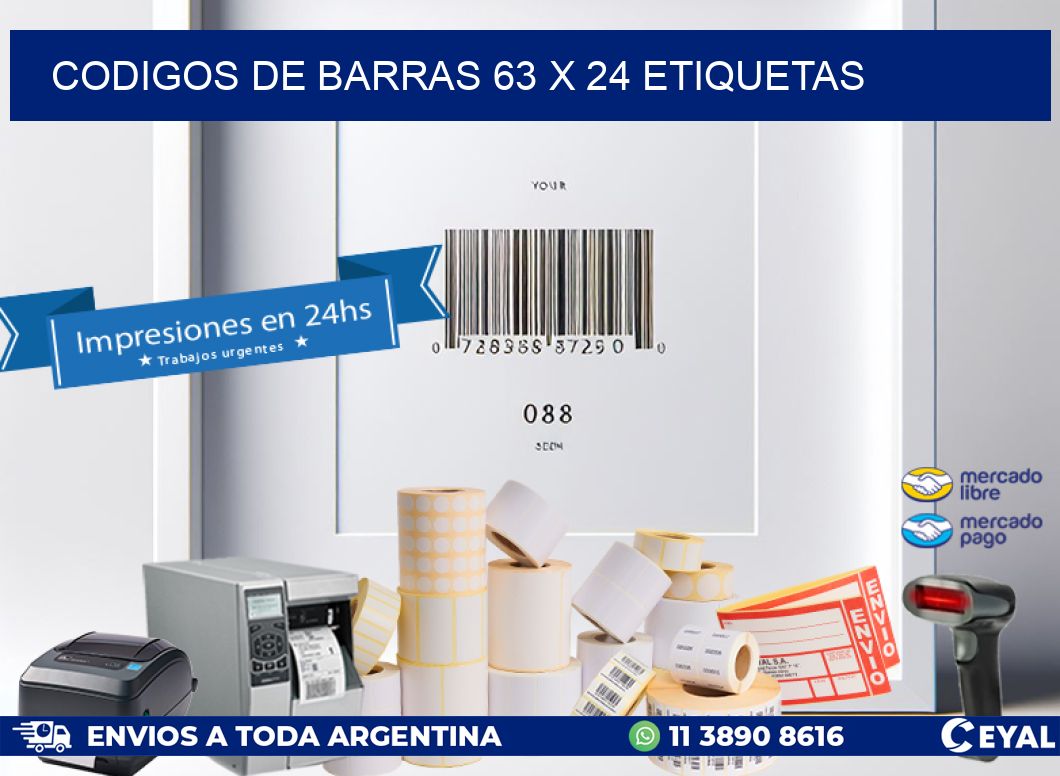 codigos de barras 63 x 24 etiquetas