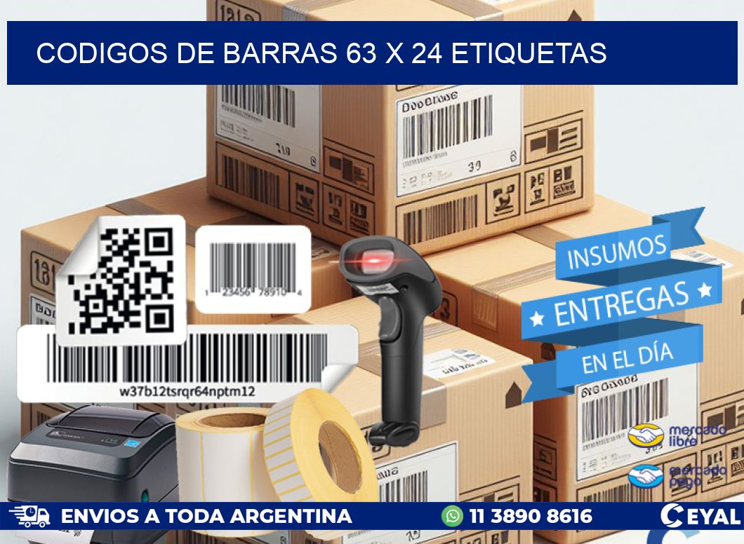 codigos de barras 63 x 24 etiquetas