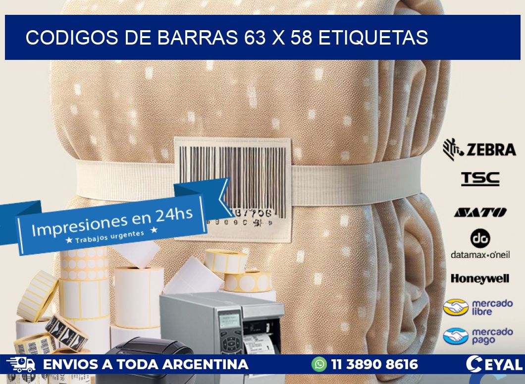 codigos de barras 63 x 58 etiquetas