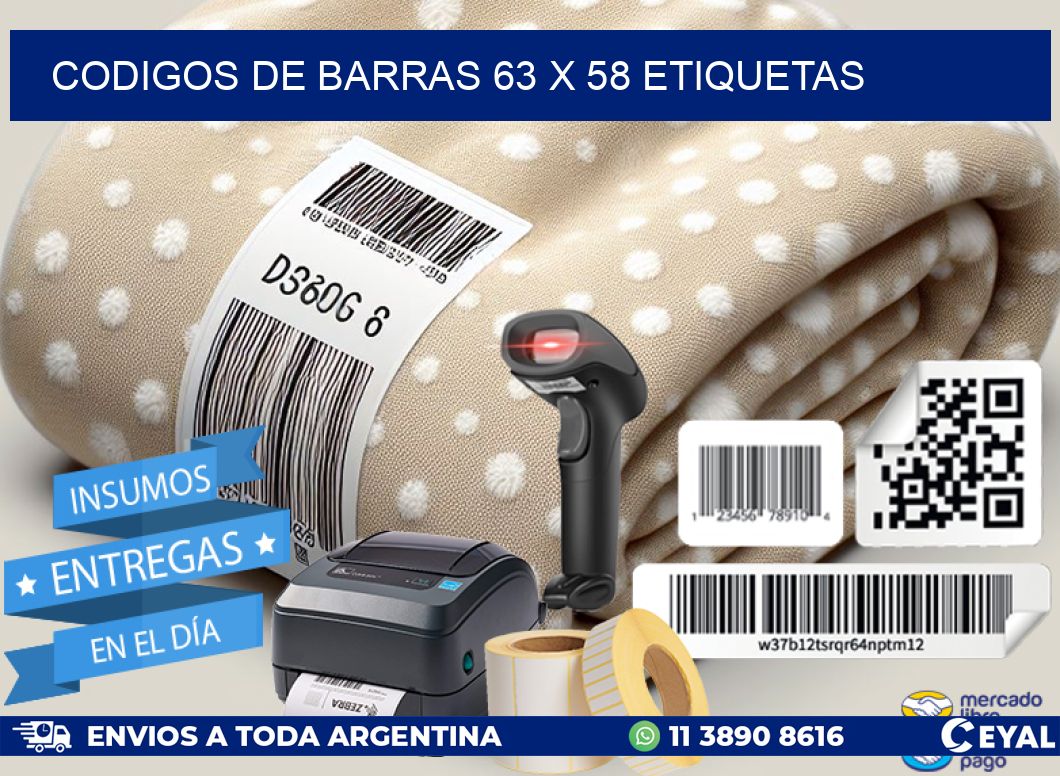 codigos de barras 63 x 58 etiquetas