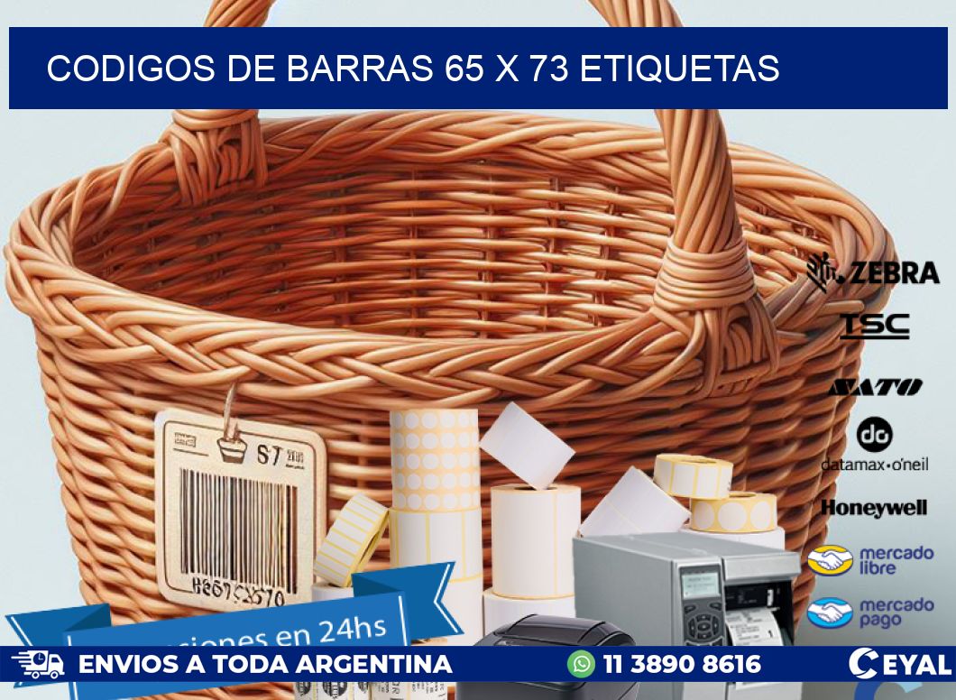 codigos de barras 65 x 73 etiquetas