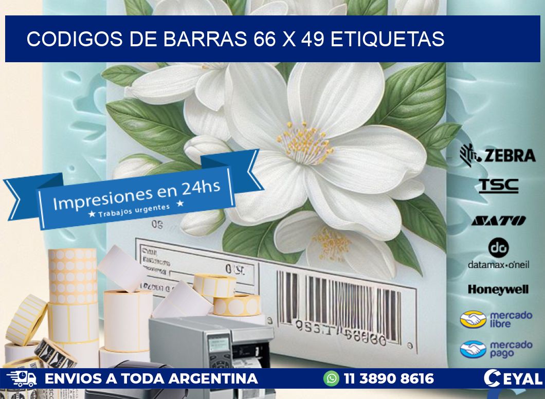 codigos de barras 66 x 49 etiquetas