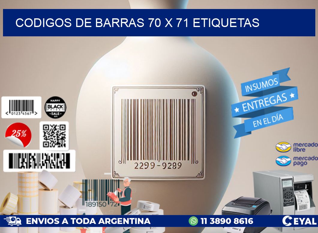 codigos de barras 70 x 71 etiquetas